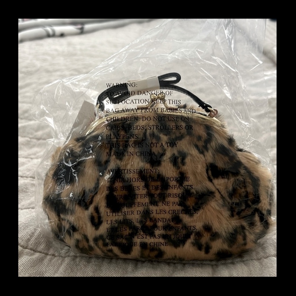 New  Janie&Jack little girls faux fur coin pursre